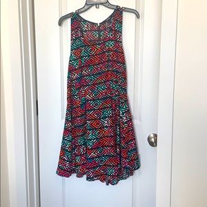 High low multi color fun dress